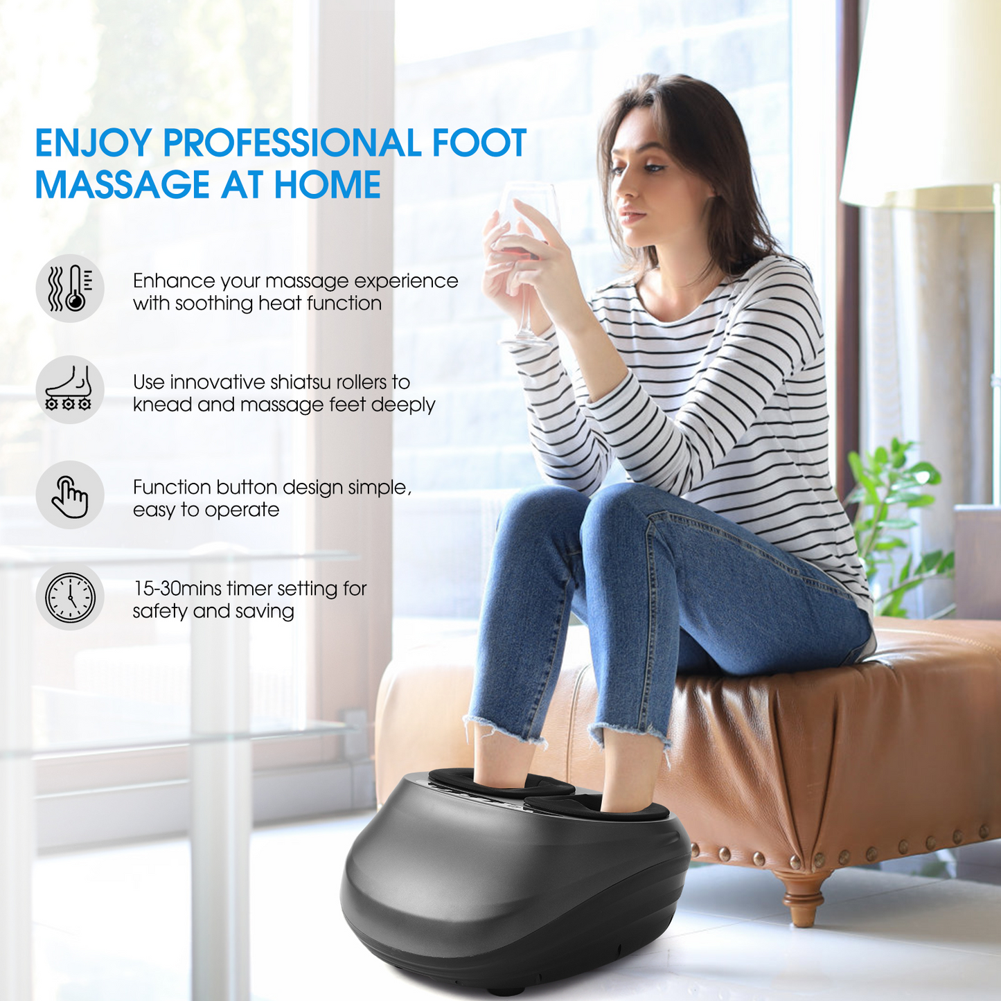 Sparknox Ultra Luxe™ - Premium Heated Shiatsu Foot Massager